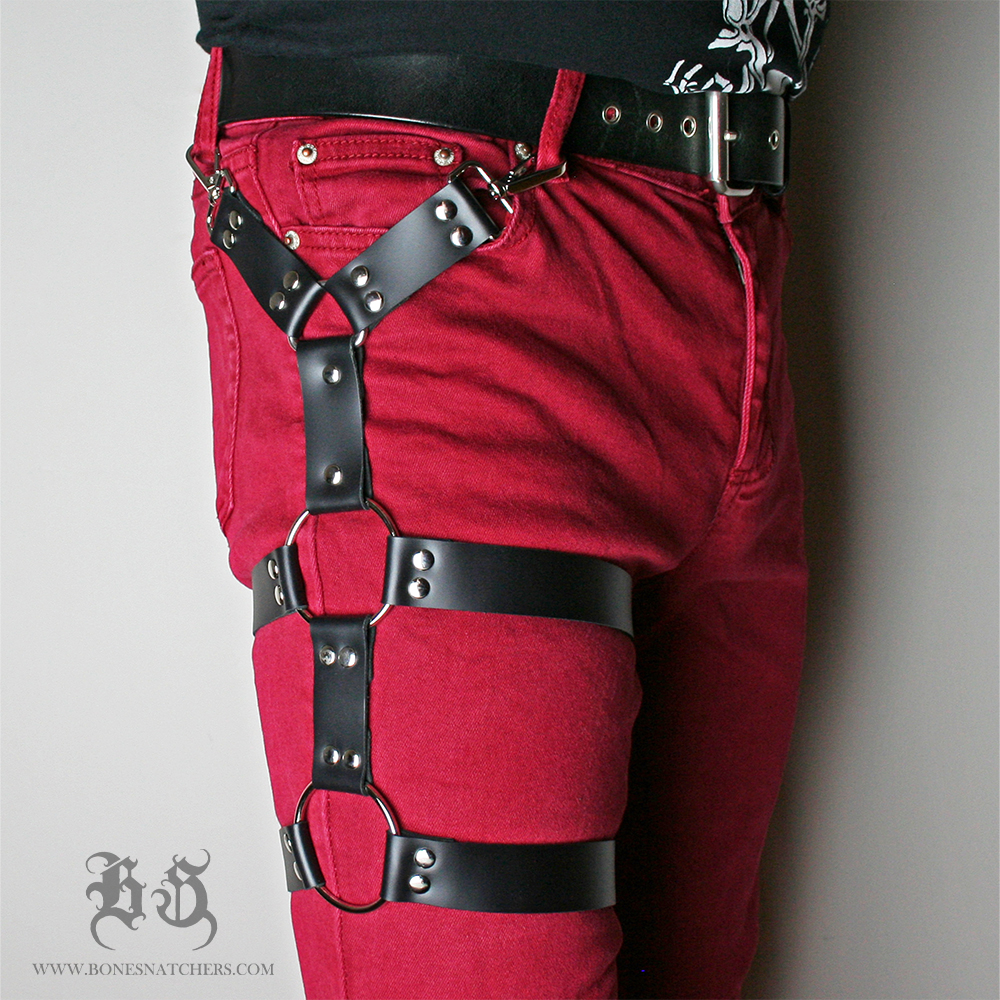 Leather leg harness I