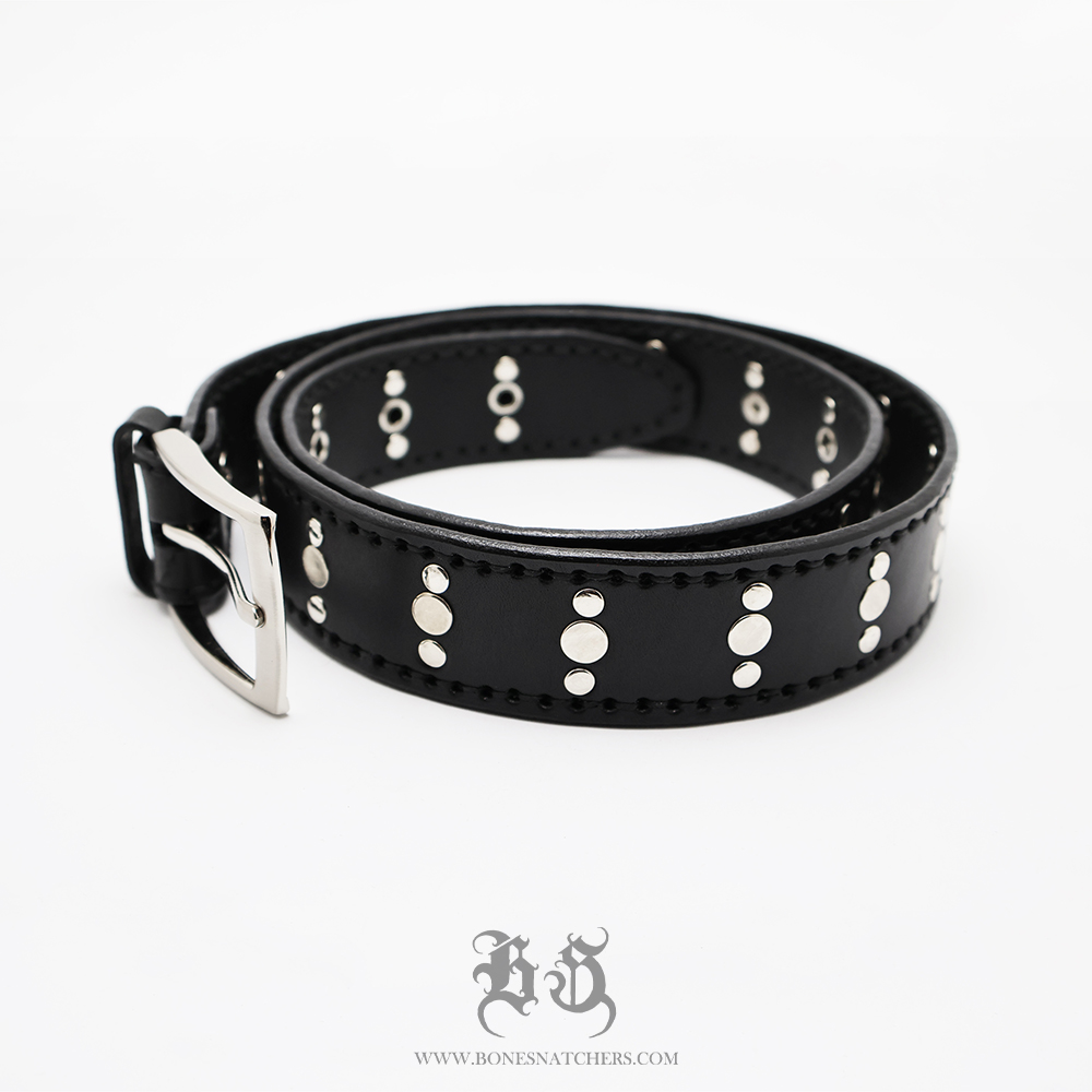 35mm leather stud belt