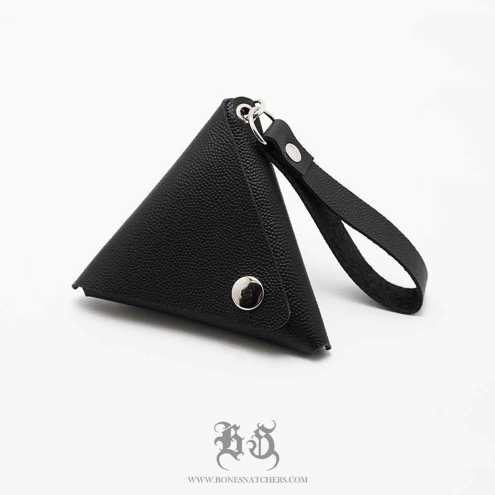 Leather coin wallet, black