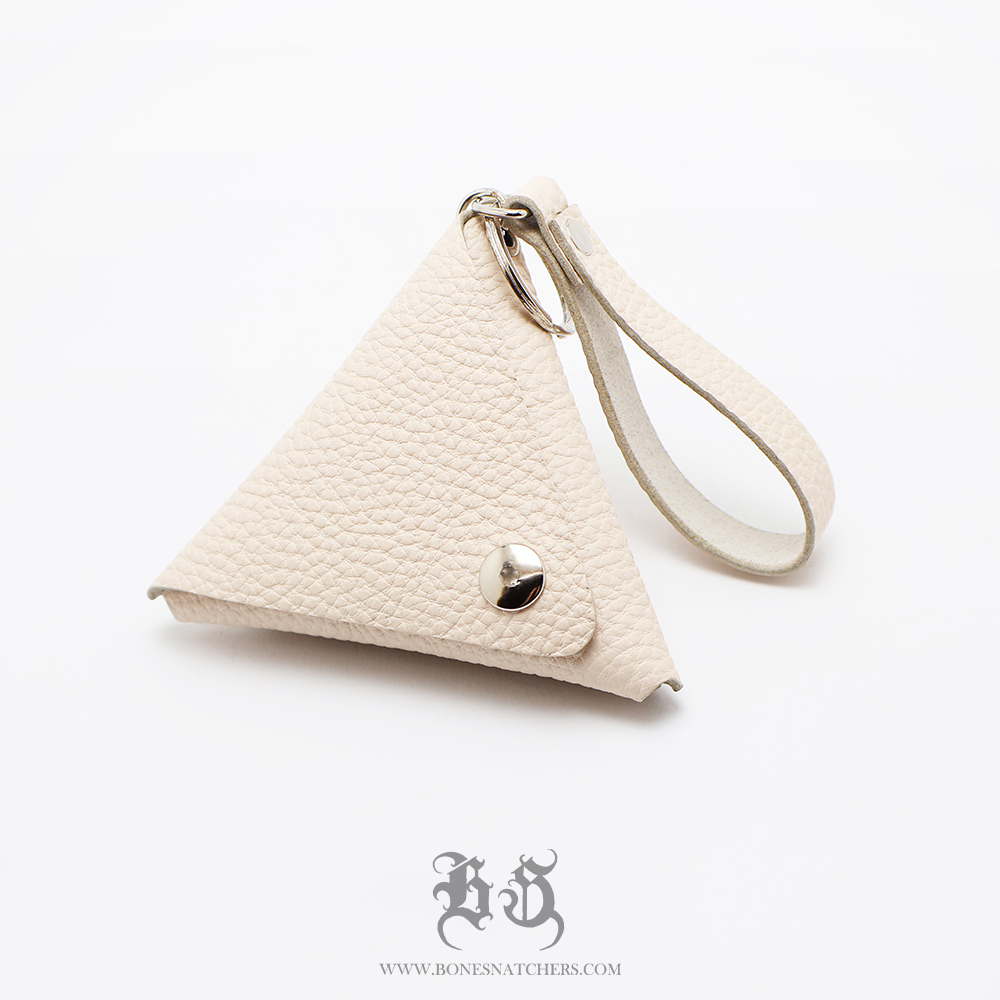 Leather coin wallet, white